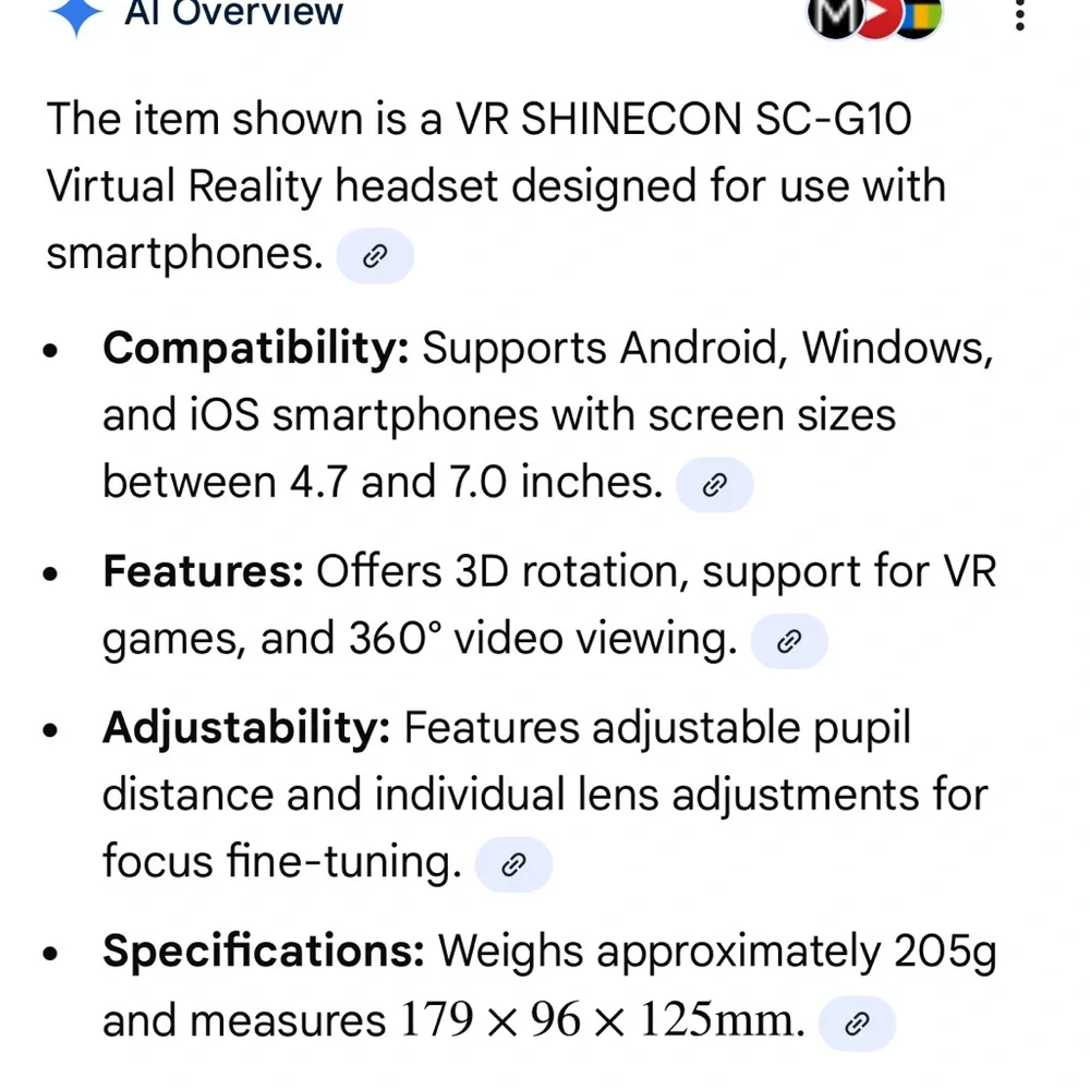 SC-G10 Smartphone VR Headset - Black